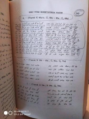 Eski Türk Edebiyatında Nazım 1. Cilt - XIII. Yüzyılıdan XIX. Yüzyıl Ortasına Kadar Yazmalardan Seçilmiş Metinler