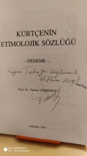 Kürtçenin Etimolojik Sözlüğü - Deneme (İthaflı İmzalı)