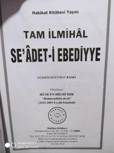 Tam İlmihal - Seadet-i Ebediyye (133. Baskı) [Kırmızı Kapak]