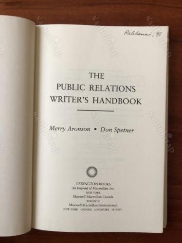 The Public Relations Writer's Handbook