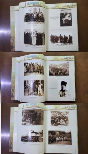 MİLLİ MÜCADELE ALBÜMÜ, MUSTAFA KEMAL ATATÜRK'ÜN MİLLİ MÜCADELE YILLARINDAKİ (1919-1923) ÇEŞİTLİ FOTOĞRAFLARI - CİLTLİ ve ŞÖMİZLİ - MİLLİ MÜCADELE KOMUTANLARI FOTOĞRAF ALBÜMÜ - BİRİNCİ DÜNYA SAVAŞI'NIN SONA ERMESİ - MUSTAFA KEMAL PAŞA'NIN SAMSUN'A ÇIKIŞI - ERZURUM KONGRESİ - SİVAS KONGRESİ - TÜRKİYE BÜYÜK MİLLET MECLİSİNİN AÇILMASI - MİLLİ MÜCADELE'DE CEPHELER - DOĞU CEPHESİ - BATI CEPHESİ ve MUHAREBELER - BİRİNCİ İNÖNÜ MUHAREBESİ - İKİNCİ İNÖNÜ MUHAREBESİ - SAKARYA MEYDAN MUHAREBESİ - BÜYÜK TAARRUZ ve BAŞKOMUTAN MEYDAN MUHAREBESİ - TAKİP HAREKATI ve ZAFER - BANDIRMA VAPURU - YUNAN EFZUN ASKERLERİ 1919 İZMİR - İZMİR'İN İŞGALİ - 1919 FATİH MİTİNGİ - RAUF ORBAY - AYVALIK CEPHESİ - JAMES HARBORD - CELAL BAYAR - GALİP HOCA - ALİ FUAT CEBESOY - DİYAP AĞA - FEVZİ ÇAKMAK - SEVÜKTEKİN - SAKARYA ZAFERİ - FRANKLIN BOUILLON - FATMA SEHER HANIM (KARA FATMA) - MİLLİ MÜCADELE DÖNEMİ UÇAKLARI - MUZAFFER KILIÇ - ŞÜKRÜ TEZER - SALİH BOZOK - REFET BELE - CHARLES HARRINGTON - İSMET İNÖNÜ - 360 SAYFA