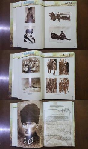 MİLLİ MÜCADELE ALBÜMÜ, MUSTAFA KEMAL ATATÜRK'ÜN MİLLİ MÜCADELE YILLARINDAKİ (1919-1923) ÇEŞİTLİ FOTOĞRAFLARI - CİLTLİ ve ŞÖMİZLİ - MİLLİ MÜCADELE KOMUTANLARI FOTOĞRAF ALBÜMÜ - BİRİNCİ DÜNYA SAVAŞI'NIN SONA ERMESİ - MUSTAFA KEMAL PAŞA'NIN SAMSUN'A ÇIKIŞI - ERZURUM KONGRESİ - SİVAS KONGRESİ - TÜRKİYE BÜYÜK MİLLET MECLİSİNİN AÇILMASI - MİLLİ MÜCADELE'DE CEPHELER - DOĞU CEPHESİ - BATI CEPHESİ ve MUHAREBELER - BİRİNCİ İNÖNÜ MUHAREBESİ - İKİNCİ İNÖNÜ MUHAREBESİ - SAKARYA MEYDAN MUHAREBESİ - BÜYÜK TAARRUZ ve BAŞKOMUTAN MEYDAN MUHAREBESİ - TAKİP HAREKATI ve ZAFER - BANDIRMA VAPURU - YUNAN EFZUN ASKERLERİ 1919 İZMİR - İZMİR'İN İŞGALİ - 1919 FATİH MİTİNGİ - RAUF ORBAY - AYVALIK CEPHESİ - JAMES HARBORD - CELAL BAYAR - GALİP HOCA - ALİ FUAT CEBESOY - DİYAP AĞA - FEVZİ ÇAKMAK - SEVÜKTEKİN - SAKARYA ZAFERİ - FRANKLIN BOUILLON - FATMA SEHER HANIM (KARA FATMA) - MİLLİ MÜCADELE DÖNEMİ UÇAKLARI - MUZAFFER KILIÇ - ŞÜKRÜ TEZER - SALİH BOZOK - REFET BELE - CHARLES HARRINGTON - İSMET İNÖNÜ - 360 SAYFA