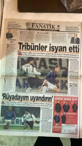 FANATİK SPOR GAZETESİ - TURKISH NEWSPAPER - DOĞUM GÜNÜ HEDİYESİ  - EKSİKSİZ TAM TAKIM GAZETE - 6 KASIM 1998 CUMA - SAYI: 1083 - OKTAY - TAYFUR - TOSHACK - SÜLEYMAN SEBA - ALPAY - MEHMET - GÜVEN TANER - FAİK GURSES - ULVİ GÜVENEROĞLU - ATAF KEÇECİ - DOĞAN BABACAN - ÇETİN - BU VATAN HEPİMİZİN - GERÇEK SPOR GAZETESİ - FANATİK - FANATİK İÇİNDEN - CUP WINNERS - PUAN DURUMU - HAFTANIN MAÇLARI - MUCİZEYİ BAŞARDILAR - TAKIM GİBİ - SEVİNÇ HÜZNE DÖNDÜ - TOSHACK DA ÇILDIRDI - SEBA İNANAMIYORUM - HADI CANIM SİZDE - İNTİHAR GÖRDÜM - YAZIKLAR OLSUN - BU NE REZİLLİK - PERŞEMBENİN GELİŞİ - TÜRKİYE KUPASI KURALAR ÇEKİLİYOR - GOL - KARTAL’DAN DRAMATİK SON - AMAKOCHI BİLGİLİ İLE TRİBÜNDEYDİ - OKTAY-ALPAY KAPIŞTI - BAŞKAN ÇETİN’İN BÜYÜK HEYECANI - KARTAL GOL ARARKEN AVLANDI - 50 MİLYAR PRİM UÇTU - BEŞİKTAŞ - VALERENGA - GALATASARAY - FENERBAHÇE - ANTALYASPOR - TRABZON - KARABÜK - ADANA - ERZURUM - SAKARYA - SAMSUN - BURSA - KOCAELİ - ANKARAGÜCÜ - GAZİANTEP - BEŞİKTAŞ 3-3 VALERENGA - ANTALYASPOR 82-74 FENE