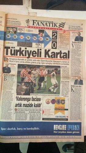 FANATİK SPOR GAZETESİ - TURKISH NEWSPAPER - DOĞUM GÜNÜ HEDİYESİ  - EKSİKSİZ TAM TAKIM GAZETE - 9 KASIM 1998 PAZARTESİ - SAYI: 1086 - HAGI - ARİF - HAKAN ŞÜKÜR - OKAN - TOLUNAY - EMRE - TAMER - AYKUT AKICI - EROL DEMİRKOL - GÜVEN TANER - FAİK GÜRSES - ULVİ GÜVENEROĞLU - MEHMET GENÇ - GÜRCAN BERK - ATIF KEÇECİ - TAYLAN UYGUR - İSMET TONGO - OSMAN TANBURACI - TEMEL ÖZALAK - OĞUZ DİZER - ORHAN YILDIRIM - SÜLEYMAN KARA - AYHAN - OHEN - NİHAT - BU VATAN HEPİMİZİN - GERÇEK SPOR GAZETESİ - FANATİK - CİM BOM 5. VİTESTE - ASLAN - TOLUNAY İLK GOLÜNÜ ATTI - HAKAN ŞÜKÜR 1949. GOLÜNÜ KAYDETTİ - 18 MART STADI’NDA ÇANAKKALE’YE GOL YAĞDI - KARTAL YIKILMADI AYAKTA - KÖTÜ GÜN DOSTLARI - SEYİRCİ VE AYHAN - ÖNEMLİ OLAN KAZANMAK - MORAL BULDULAR - ÜÇ PUANA TECRÜBESİYLE UZANDI - BEŞİKTAŞ SİLKİNDİ - DERTLERİN SONU OLSUN - FUTBOL YOK 2 GOL VAR - KOLAY DEPLASMAN - BUNLARIN HEPSİ HAGİ KOPYASI - GÜLE OYNAYA - BOĞAZDAKİ PIRLANTA - PUAN DURUMU - HAFTANIN MAÇLARI - BEŞİKTAŞ GÖNÜL ALDI - ALPAY - SELLAMİ - MEHMET - OK