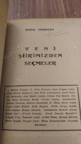 Yeni Şiirimizden Seçmeler (Dranas - Tarancı - Dağlarca - Abasıyanık - Eyüboğlu - Kanık - Anday - Necatigil - Külebi - Aksal - Cumalı - Eloğlu - Asaf)