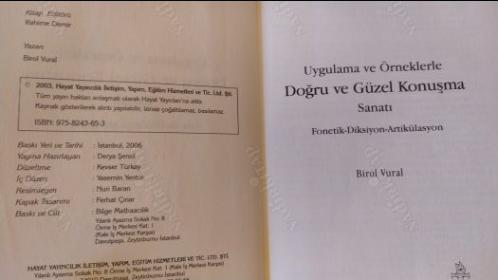Doğru ve Güzel Konuşma (Uygulama ve Örneklerle) Fonetik - Diksiyon - Artikülasyon