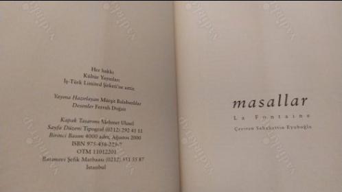 Masallar - Tam Metin (Birinci Baskı)