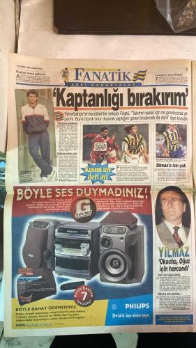 FANATİK SPOR GAZETESİ - TURKISH NEWSPAPER - DOĞUM GÜNÜ HEDİYESİ  - EKSİKSİZ TAM TAKIM GAZETE - 14 KASIM 1998 CUMARTESİ - SAYI: 1091 - FATİH TERİM - HASAN ŞAŞ - GORDON MILNE - VUGRINEC - OĞUZ - RÜŞTÜ - KÖKSAL ÖZBEK - AZİZ YILDIRIM - CEM UZAN - FERUDUN NİĞDELİOĞLU - BURHAN USLU - TAFFAREL - ERGÜN - OSMAN HATTAT - MÜFİT ERKASAP - METE RAZLIK - BÜLENT - CAMPBELL - SELAHATTİN - ABDULLAH - MEHMET İPEK - ÜNAL - K.HAKAN - TUGAY - HAGİ - ARİF - CENGİZ KAPTAN - BU VATAN HEPİMİZİN - GERÇEK SPOR GAZETESİ - FANATİK - TRABZONSPOR GALATASARAY DEV MAÇ - MAÇA DALGAKIRANI HASAN ŞAŞ - KAZANACAĞIZ - GORDON MILNE KAPILARI KAPATTI - YUVAYA DÖNEN İMPARATOR - OĞUZ FORMASINA KAVUŞUYOR - RÜŞTÜ ÖZVERİYE HAZIRIM - ÖZBEK’TEN SERGEN AÇIKLAMASI - KÖRFEZ’DE İŞLEM TAMAM - ŞULE ŞAHBAZ 1 GÜMÜŞ 1 BRONZ - SAFFET UZAN’IN İKİ DUDAĞI ARASINDA - HASAN ŞAŞ SEVİNÇLE SAHADA - TERİM TUZAĞI KURDU - TAFFAREL DE ÇEKİNMİYOR - UYUM SÜPER - HATTAT’TAN AĞIR İTHAMLAR - B.HAKAN GOL ATMASINI ÖNEMSEMİYOR - ERKASAP BUGÜN İTALYA’YA GİDİYOR -