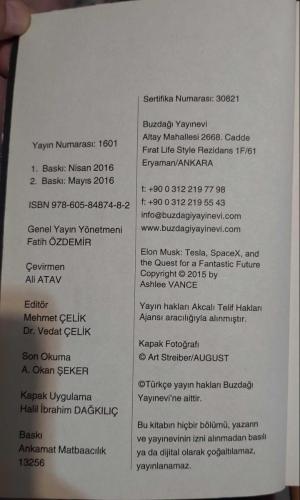Elon Musk; Tesla, SpaceX ve Muhteşem Geleceğin Peşinde