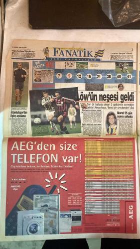 FANATİK SPOR GAZETESİ - TURKISH NEWSPAPER - DOĞUM GÜNÜ HEDİYESİ  - EKSİKSİZ TAM TAKIM GAZETE - 15 KASIM 1998 PAZAR - SAYI: 1092 - FATİH TERİM - HASAN ŞAŞ - TAFFAREL - ARİF - HAKAN ŞÜKÜR - BOLİC - MOLDOVAN - FARUK - METİN DİYADİN - ELVİR BALİÇ - SERDAR TATLI - MEHMET Y. YILMAZ - NECATİ BİLGİÇ - ONUR BELGE - ABDULLAH ÇEVRİM - ENGİN VEREL - FERUDUN NİĞDELİOĞLU - MEHMET ALİ CANBEK - BU VATAN HEPİMİZİN - GERÇEK SPOR GAZETESİ - FANATİK - GALATASARAY TRABZONSPOR DEV MAÇ - SAMİ YEN’DE YÜKSEK TANSİYON - FENER ÖZÜR DİLEDİ - İLAÇ GİBİ GALİBİYET - TAŞTAN SU ÇIKARDILAR - KRİTİK SINAVDA KAYIP YOK - ZOR EŞİK - ZORDU AMA KOLAY OLDU - AVRUPA KARMASI - KANARYA GÖNÜL ALDI - FENER AYAĞA KALKTI - BALİÇ’TEN MUHTEŞEM GOL - GENÇLER ANTEP’İ ZOR GEÇTİ - YOK BÖYLE Bİ TEMPO - PUAN DURUMU - HAFTANIN MAÇLARI - GALATASARAY - TRABZONSPOR - FENERBAHÇE - GAZİANTEPSPOR - BEŞİKTAŞ - SAMSUNSPOR - BURSA - İSTANBULSPOR - ADANASPOR - ANKARAGÜCÜ - GENÇLERBİRLİĞİ - ANTALYASPOR - KARABÜKSPOR - SAKARYASPOR - ERZURUMSPOR - ALTAY