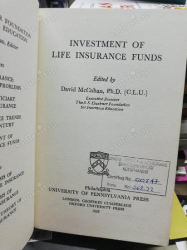 INVESTMENT OF LIFE INSURANCE FUNDS - HUEBNER