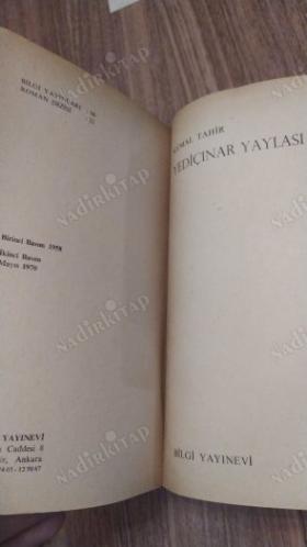 Yediçınar Yaylası - 2. Baskı