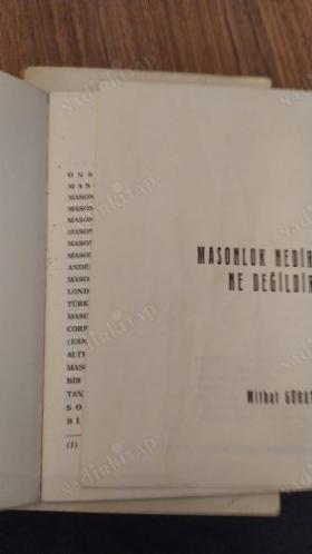 Masonluk Nedir Ne Değildir
