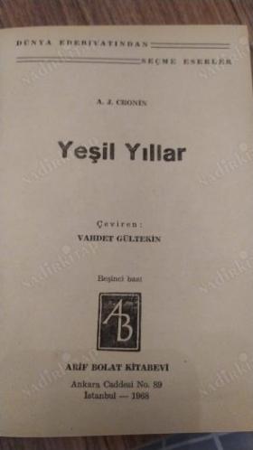 Yeşil Yıllar (Ciltli Şömzili)