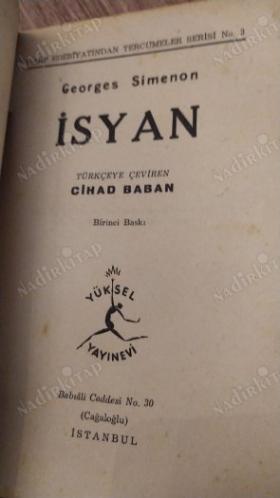İsyan - Garp Edebiyatından Tercümeler Serisi (1. Baskı)
