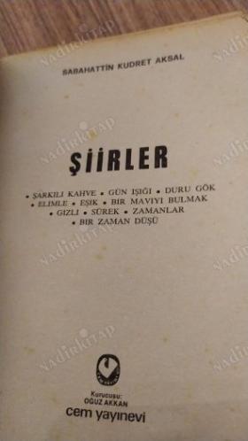 Şiirler (Şarkılı Kahve / Gün Işığı / Duru Gök / Elimle / Eşik / Bir Maviyi Bulmak /Gizli / Sürek / Zamanlar / Bir Zaman Düşü)