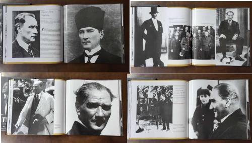 MUSTAFA KEMAL ATATÜRK FOTOĞRAF ALBÜMÜ, KUTULU ve CİLTLİ - ATATÜRK'ÜN HARP AKADEMİSİ GÜNLERİ - YÜZBAŞI OLARAK ŞAM'A TAYİNİ - HAREKAT ORDUSU İLE İSTANBUL'A GELİŞİ - TRABLUSGARP ve BALKAN SAVAŞLARI - SOFYA ATEŞELİĞİ - ÇANAKKALE SAVAŞLARI - DOĞU'DA ORDU KOMUTANLIĞI - İNGİLİZ SALDIRISI - HALEP'TE ZOR GÜNLER - YILDIRIM ORDULARI GRUBU KOMUTANI - ATATÜRK'ÜN İSTANBUL'A DÖNÜŞÜ - PADİŞAH VAHDETTİN İLE GÖRÜŞME - İSTANBUL DÜŞMAN İŞGALİNDE - SAMSUN'A ÇIKIŞ - YENİ BİR TÜRK DEVLETİ - ANKARA'YA GELİŞ ve MİSAK-I MİLLİ - BÜYÜK MİLLET MECLİSİ'NİN KURULUŞU - ANADOLU'DA İSYANLAR - GÜNEYDEKİ FRANSIZ CEPHESİ - İKİNCİ KONYA İSYANI - BİRİNCİ ve İKİNCİ İNÖNÜ ZAFERİ - SAKARYA MEYDAN SAVAŞI - MAREŞAL RÜTBESİNİN VERİLMESİ - BAŞKOMUTANLIK KANUNU - MUDANYA KONFERANSI - SALTANATIN KALDIRILMASI - ABDÜLMECİD EFENDİ'NİN HALİFE SEÇİLMESİ - LAUSANNE BARIŞ KONFERANSI - CUMHURİYETİN İLANI - HİLAFETİN KALDIRILMASI ve İNKILAPLAR - 1928-1938 ARASI FOTOĞRAFLAR - 10. YIL NUTKU - 300 SAYFA