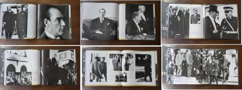 MUSTAFA KEMAL ATATÜRK FOTOĞRAF ALBÜMÜ, KUTULU ve CİLTLİ - ATATÜRK'ÜN HARP AKADEMİSİ GÜNLERİ - YÜZBAŞI OLARAK ŞAM'A TAYİNİ - HAREKAT ORDUSU İLE İSTANBUL'A GELİŞİ - TRABLUSGARP ve BALKAN SAVAŞLARI - SOFYA ATEŞELİĞİ - ÇANAKKALE SAVAŞLARI - DOĞU'DA ORDU KOMUTANLIĞI - İNGİLİZ SALDIRISI - HALEP'TE ZOR GÜNLER - YILDIRIM ORDULARI GRUBU KOMUTANI - ATATÜRK'ÜN İSTANBUL'A DÖNÜŞÜ - PADİŞAH VAHDETTİN İLE GÖRÜŞME - İSTANBUL DÜŞMAN İŞGALİNDE - SAMSUN'A ÇIKIŞ - YENİ BİR TÜRK DEVLETİ - ANKARA'YA GELİŞ ve MİSAK-I MİLLİ - BÜYÜK MİLLET MECLİSİ'NİN KURULUŞU - ANADOLU'DA İSYANLAR - GÜNEYDEKİ FRANSIZ CEPHESİ - İKİNCİ KONYA İSYANI - BİRİNCİ ve İKİNCİ İNÖNÜ ZAFERİ - SAKARYA MEYDAN SAVAŞI - MAREŞAL RÜTBESİNİN VERİLMESİ - BAŞKOMUTANLIK KANUNU - MUDANYA KONFERANSI - SALTANATIN KALDIRILMASI - ABDÜLMECİD EFENDİ'NİN HALİFE SEÇİLMESİ - LAUSANNE BARIŞ KONFERANSI - CUMHURİYETİN İLANI - HİLAFETİN KALDIRILMASI ve İNKILAPLAR - 1928-1938 ARASI FOTOĞRAFLAR - 10. YIL NUTKU - 300 SAYFA
