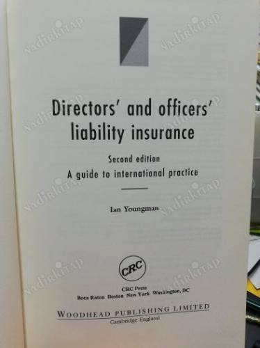 directors and officers liability insurance second edition - a guide to international practice