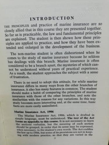 Marine insurance - study course