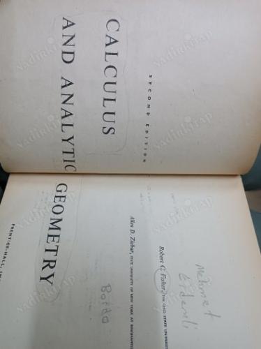 CALCULUS AND ANALYTIC GEOMETRY - SECOND EDİTİON