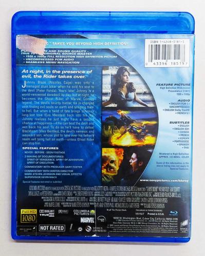 Ghost Rider Extended Cut Özel Parlak Kapak Baskı Blu-ray Film ( Hayalet Sürücü - Uzatılmış Versiyon )