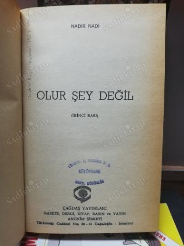 OLUR ŞEY DEĞİL