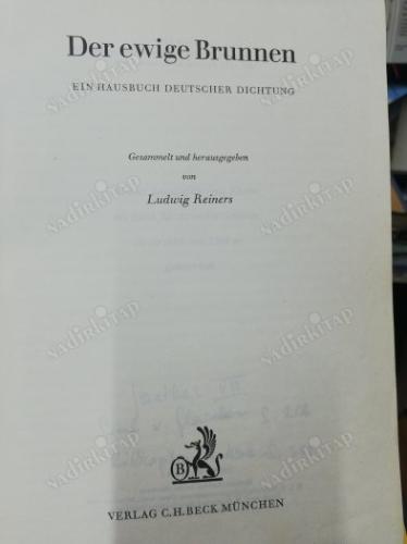 Der ewige Brunnen. Ein Hausbuch deutscher Dichtung. (Deutsch) Ciltli Kapak  23. Aralık 2002