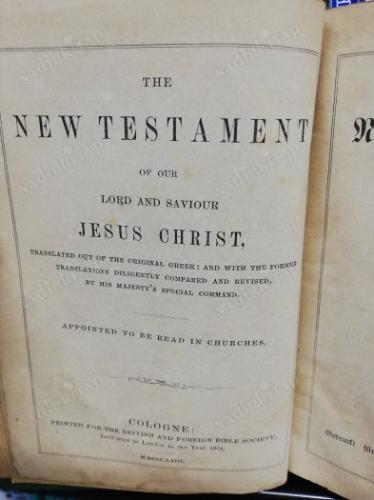 THE NEW TESTAMENT OF OUR LORD AND SAVIOUR JESUS CHRIST