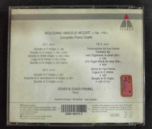 MOZART * COMPLETE PIANO DUETS * GÜHER & SÜHER PEKİNEL * 3 CD