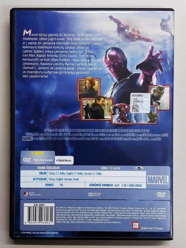 Marvel Avengers Age of Ultron DVD Film ( Yenilmezler - Ultron Çağı )
