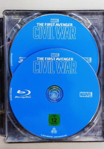 Marvel The First Avenger Civil War Steelbook Blu-ray Film ( Kaptan Amerika - Kahramanların Savaşı )