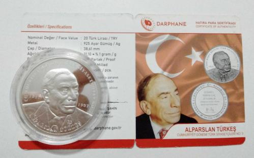 Alparslan Türkeş Gümüş Hatıra Parası