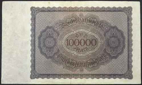 Almanya 100.000 Mark 1923. ÇÇT. Büyük Boy