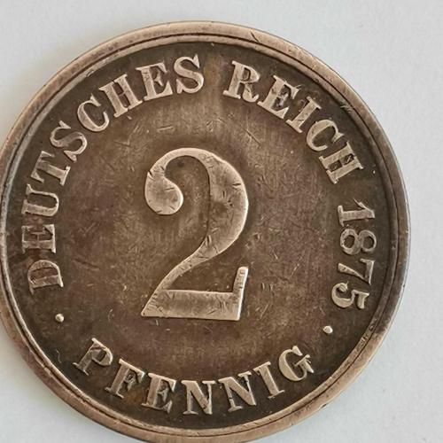 ALMANYA  1875 D     2 PFENNIG