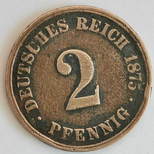 ALMANYA  1875 A     2 PFENNIG