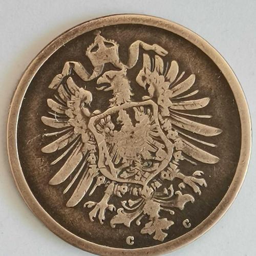 ALMANYA  1876  C     2 PFENNIG