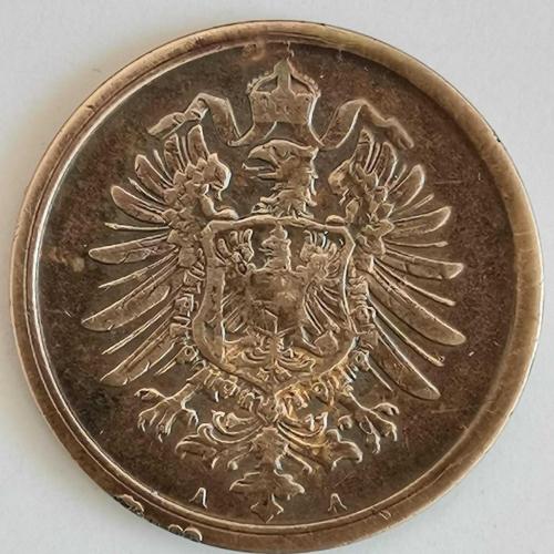 ALMANYA  1876  A     2 PFENNIG
