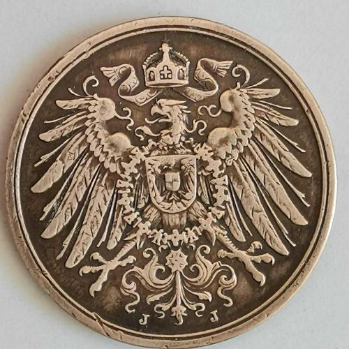 ALMANYA  1913  J     2 PFENNIG