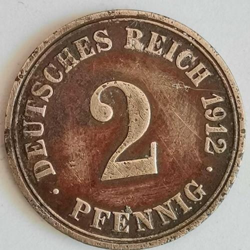 ALMANYA  1912 A     2  PFENNIG