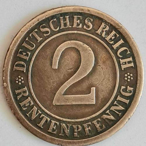 ALMANYA  1924  A     2  RENTENPFENNIG