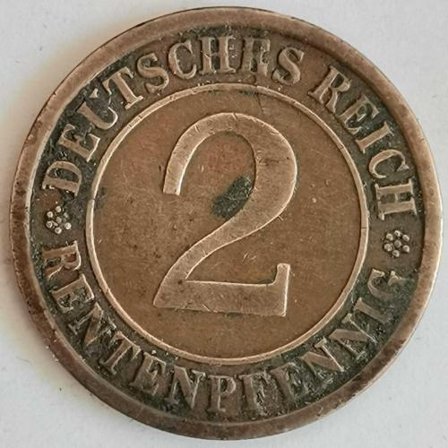 ALMANYA  1924  J     2  RENTENPFENNIG