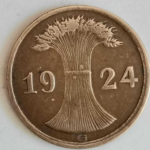 ALMANYA  1924  G     2  RENTENPFENNIG