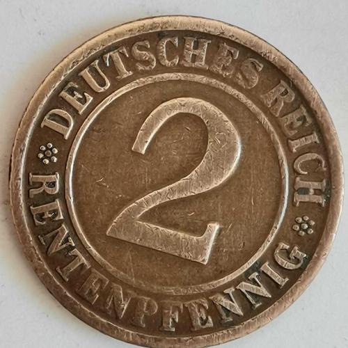 ALMANYA  1924  G     2  RENTENPFENNIG
