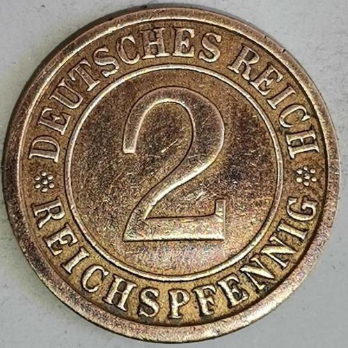 ALMANYA  1925 A     2  REICHSPFENNIG