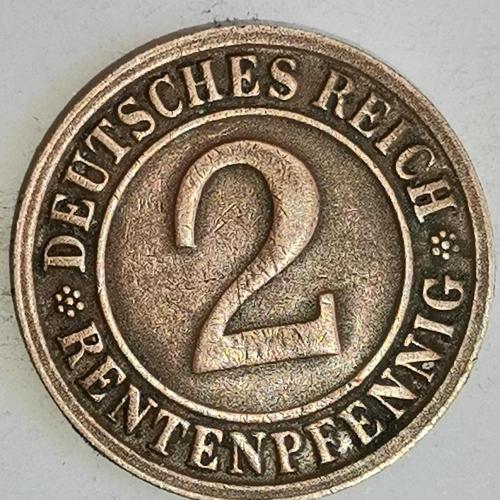 ALMANYA  1923 D     2  RENTENPFENNIG