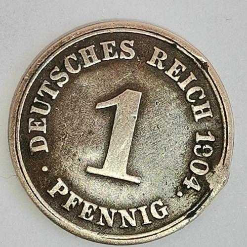 ALMANYA  1904 G  1 PFENNIG