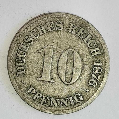 ALMANYA  1876 C    10 PFENNIG