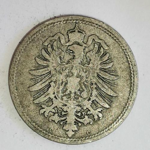 ALMANYA  1876 C    10 PFENNIG