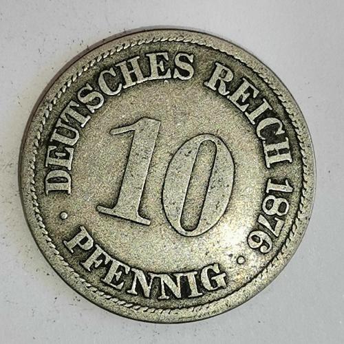ALMANYA  1876 A    10 PFENNIG